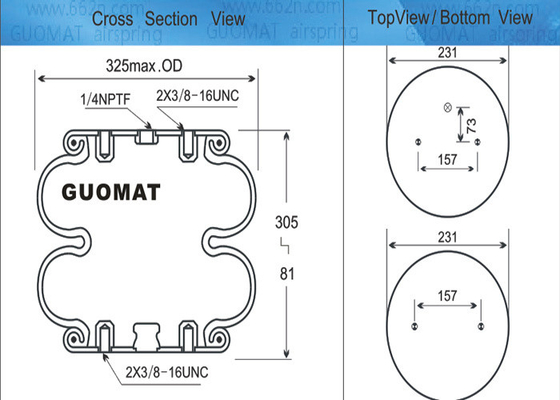 W013587180 FIRESTONE Воздушная пружина FLEX 22 Промышленная двойная свернутая воздушная подвеска FD330-22
