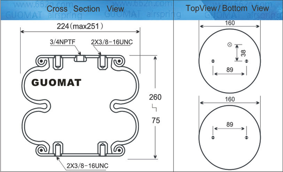 FD 200-19 319 Contitech Воздушная весна W013586900 Воздушная весна Actuator с 3/4 NPT воздушный вход резиновые подшипники 578923202