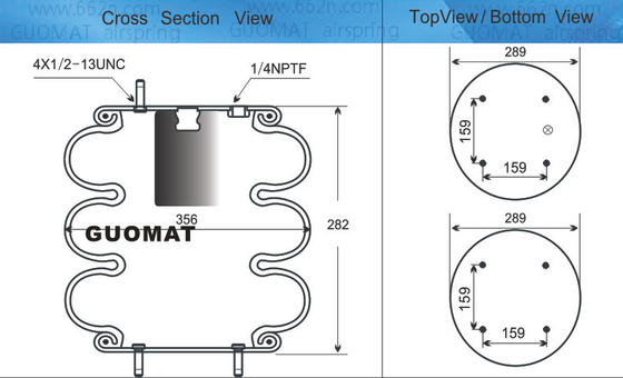 Contitech Воздушная подвеска пружина FT530-32 333 Firestone W01-358-7818 Airkraft 115070