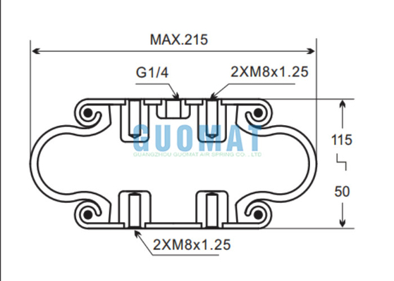 SP-1B07 / SP 1 B 07 Phoenix Single Convolution Bellows Цилиндры G1/4 Воздушное устройство Воздушная пружина