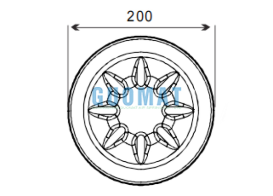 W01-M58-8513 Запчасти для грузовиков Firestone 4390NP22 Пневматическая рессора Contitech с рулонным профилем