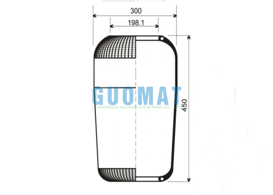Автобусная запасная часть W01-095-0191 Firestone Rubber Air Spring 727N Contitech Для MAN Volvo