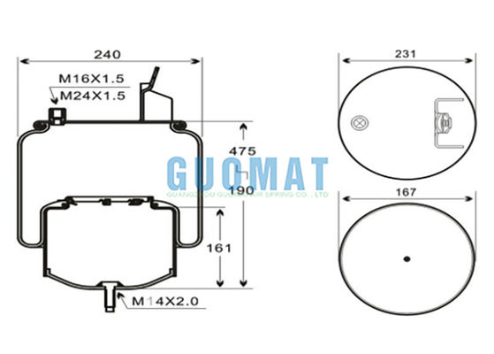 6608NP01 Contitech Truck Air Spring 1R10-704 Goodyear Для 20582215 20531985 V-olvo Подвеска