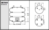 подвес варочного мешка тележки весны воздуха 3Б14-364 Гоодьеар для Мидланд/Хальдекс КС314364
