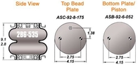 мембраны 579-92-2-535 весны воздуха подвеса 2Б6-535 Гоодьеар первоначальные резиновые