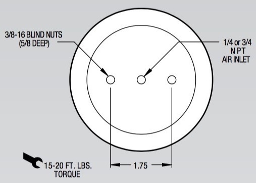 Стиль 160 и W01-358-7752 весны воздуха подвеса Firestone W01-358-7751 с 3/4 NPT