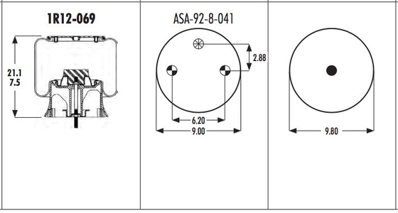 воздух тележки 1R12-069 скачет 566243038 FIRESTONE W01-358-9069