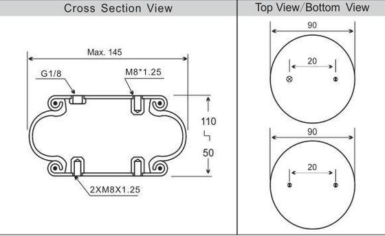 Contitech FS 40-6 1/8 M8 Phoenix SP1B04 Воздушная подвеска