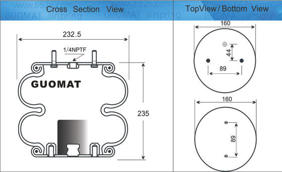 2B9-253 Goodyear Air Springs 578923206 Firestone W013586945 Для Ридвелла 1003586945C