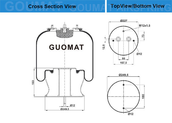1370744 / 1386200 1362147 серий 4 весны воздуха тележки Сканя кладут Гоодьеар в мешки 1Р13-745