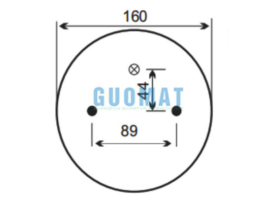 Двойная свернутая воздушная пружина 2B9-253 Goodyear W01-358-6945 Firestone Air Suspension