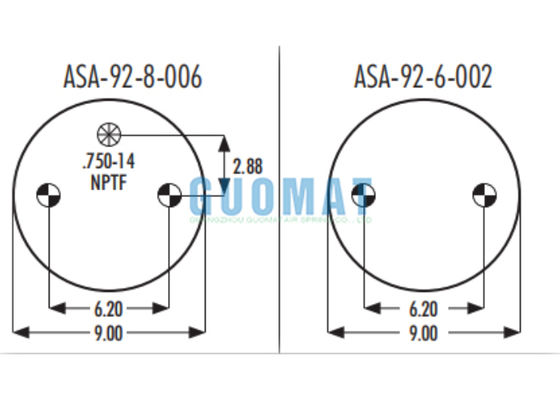 W013586920/W013587043 Пневматическая резиновая подушка Firestone 1B12-305 Goodyear Industrial Air Bellow