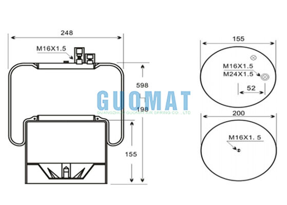 4390NP02 Contiteh тяжеловесный грузовик воздушная пружина A9423200221 Benz Подвесные воздушные резиновые мешки