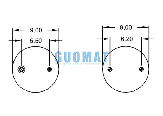 W01-358-6994 Воздушная пружина с подвеской Firestone Style 19 Однообразные резиновые пружинные пакеты