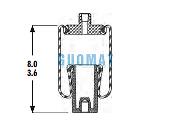 1S3-011 Goodyear Cab Air Spring W02-358-4001 Амортизатор воздушного удара Firestone