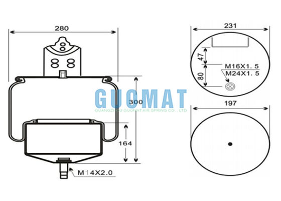 W01-M58-8477 Подвеска грузовика Firestone Воздушный удар 6606NP01 Contitech Резиновая воздушная пружина