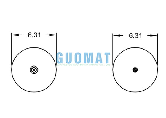 Резиновый пневмобаллон W01-358-6897 Firestone с двойной гофрой AS-0058 Watson & Chalin