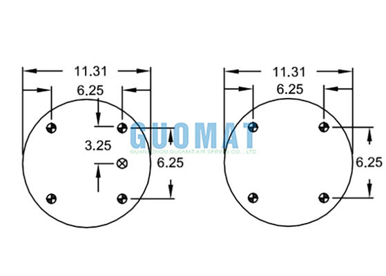 W01-358-7105 Резиновая пневматическая подушка Firestone, стиль 113, промышленная пневматическая подушка для виброизоляции