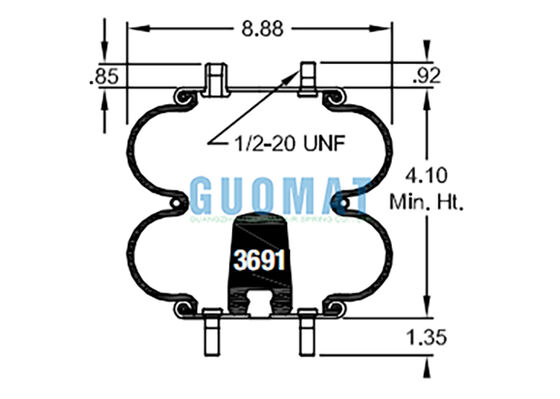 W01-358-6941 Огненная подвеска Воздушный ударный стиль 20 Резиновые подвески Воздушная пружина