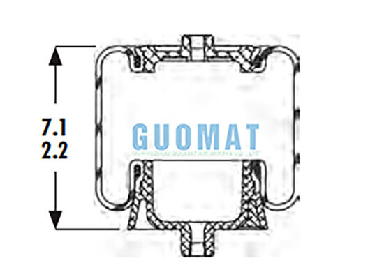 1S4-067 Кабинная воздушная пружина Goodyear ASC-08-7-137 Автомобильная подвеска замена воздушных подушек