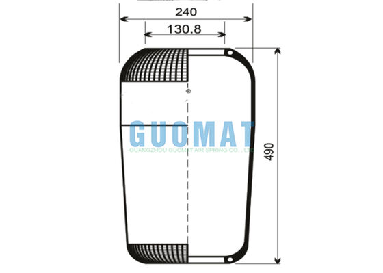 713N Пневморессора Contitech 72296 Воздушный сильфон V1F21D VIBRACOUSTIC