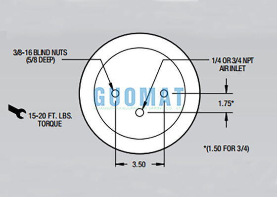 W01-358-5712 Пневматическая рессора Firestone для грузовиков, система пневматической подвески с гофрированным сильфоном 1T14C-7