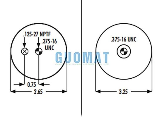 Goodyear 1S4.5-121 Cab Air Spring с поршнем ASC-08-7-157 Замена рукава воздушного мешка
