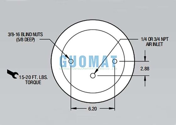 Пневморессора Firestone W01-358-9079 1T15M-6 резиновые пневмобаллоны подвески
