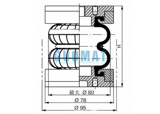 2 3/4" x 2 резиновые воздушные подушки FD 22-4 DI CR Contitech