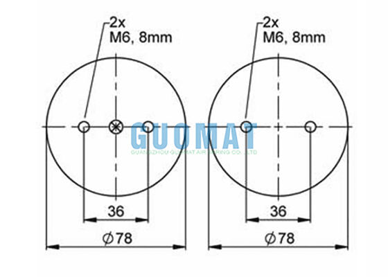 Пневморессора Contitech FD 22-4 DI CR Industrial Rubber EB-80-45, сильфонный цилиндр FESTO