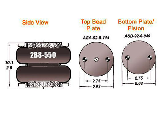 весна воздуха 2B8-550 Goodyear ревет 579922550 для Mac-k truck 57QK113