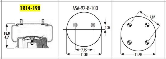 подвесные рессоры воздуха 1R14-198 Goodyear 566-28-3-015 566-20-7-334