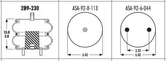 Весна воздуха Goodyear валика Firestone W013586940 супер 2B9-230
