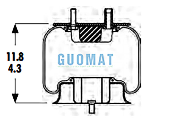 1R9-065 Goodyear Air Spring Bags 566-18-3-003 Truck Spare Parts With Steel Piston