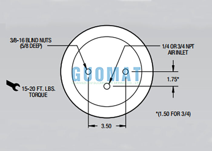 W01-358-5712 Пневматическая рессора Firestone для грузовиков, система пневматической подвески с гофрированным сильфоном 1T14C-7