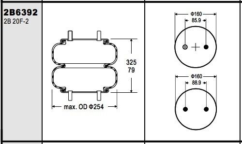 Промышленный двойник замысловатое 20-2 Арвин Меритор 2258-Г-1489 весны воздуха В013586392